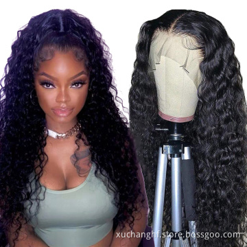 Brazilian Virgin Human Hair Frontal Wigs For Black Women 13x6 HD Full Transparent Lace Front Wig Vendors Bleached Knot Wholesale